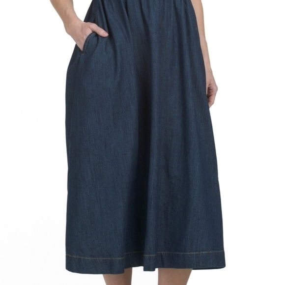 💙🔹️JAPNA 🔹️Women's Dark Wash  Denim  Corset  Top Dress - Picture 4 of 6